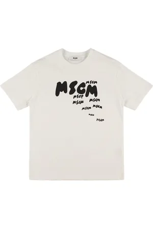 Msgm Printed Cotton Jersey T-shirt