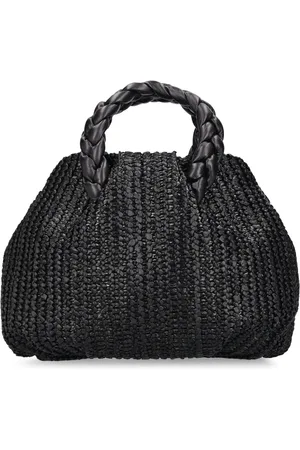 Hereu Medium Bombon Raffia Top Handle Bag