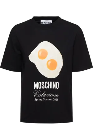 Moschino Logo Printed Cotton Jersey T-shirt