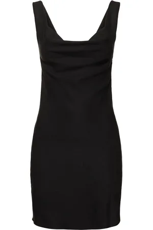 St Agni Double Drape Cotton & Linen Mini Dress