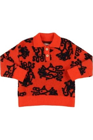 The Animals Observatory Raven Poly Knit Polo Sweater