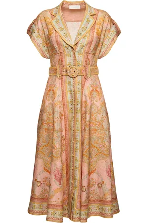 ZIMMERMANN Acacia Linen Midi Dress