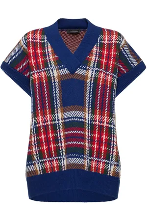 Made In Tomboy Gilette Check Wool Short-sleeve Sweater