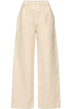 Maison Margiela Mid Rise Cotton Wide Pants