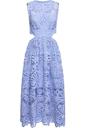 Self-Portrait Lace Cutout Midi Dress
