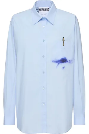 Moschino Printed Cotton Poplin Shirt