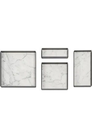 SALVATORI Set Of 4 Marble Modular Trays