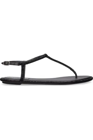 RENE CAOVILLA 10mm Embellished Satin Thong Sandals