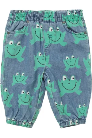Stella McCartney Frog Print Cotton Chambray Pants