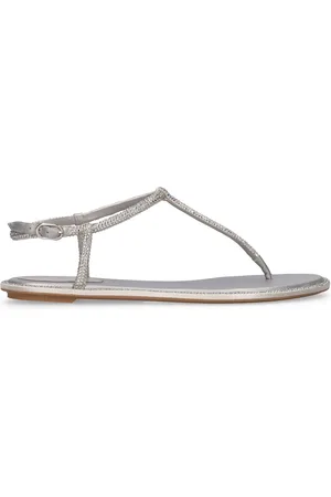 RENE CAOVILLA 10mm Diana Satin Thong Sandals