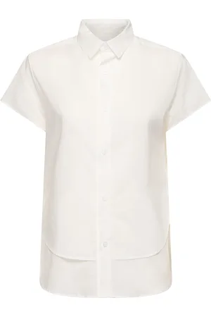 YOHJI YAMAMOTO Double Front Hem S/s Cotton Shirt