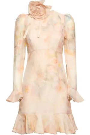 ZIMMERMANN Crush Linen & Silk Mini Dress