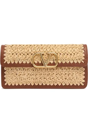 VALENTINO GARAVANI Vlogo Signature Raffia Effect Wallet