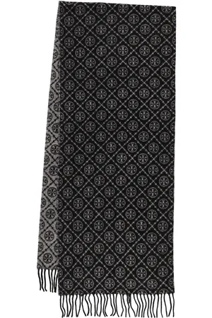 Tory Burch T Oblong Monogram Wool & Cashmere Scarf