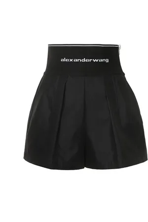 Alexander Wang Tailored Cotton & Nylon Shorts