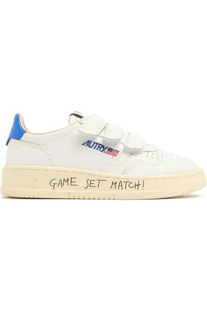 Autry Kidstripes Low Leather Strap Sneakers