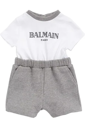Balmain Printed Cotton Jersey Romper