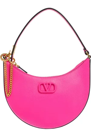 VALENTINO GARAVANI Mini V Logo Signature Leather Hobo Bag