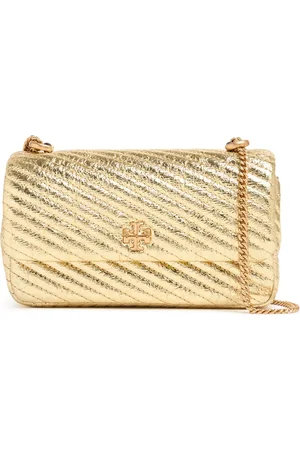 Tory Burch Mini Kira Metallic Moto Quilted Flap Bag