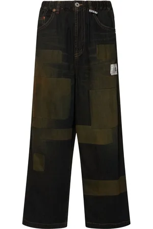 MIHARA YASUHIRO Patchwork Denim Wide Leg Jeans