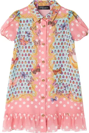 VERSACE Printed Silk Dress