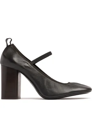 LEMAIRE 85mm Square Leather Ballerina Pumps