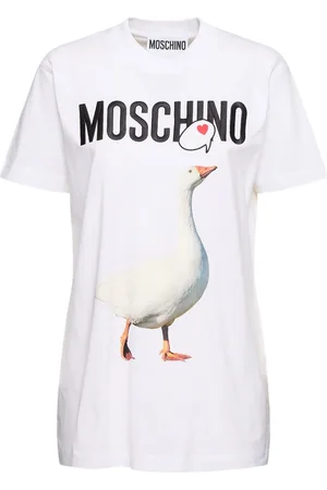 Moschino Logo Printed Cotton Jersey T-shirt