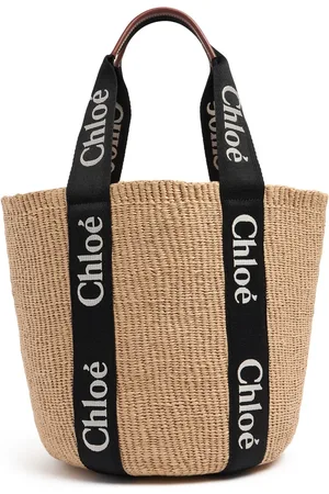 Chloé Large Woody Paper Tote Bag
