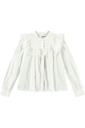 Molo Ruffled Cotton Poplin Shirt