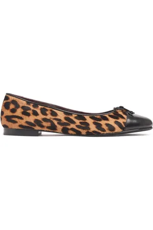 Tory Burch 10mm Cap-toe Leather Ballerina Flats