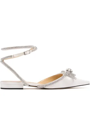 Mach & Mach 10mm Double Bow Satin Flats