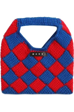 Marni Color Block Woven Tote Bag W/ Logo