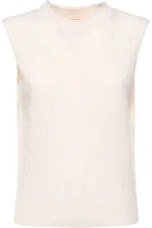 Guest In Residence Cable Knit Cashmere Vest