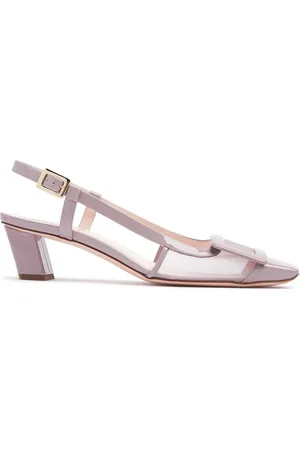 Roger Vivier 45mm Belle Vivier Mesh Slingback Pumps