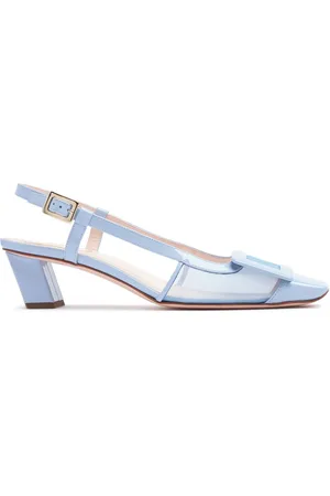 Roger Vivier 45mm Belle Vivier Mesh Slingback Pumps