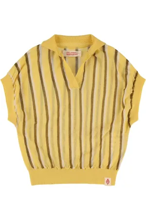 The Animals Observatory Striped Cotton Blend Polo Shirt