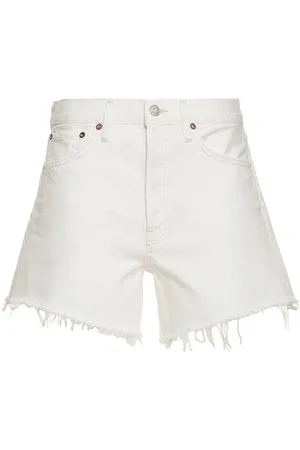 AGOLDE Parker Long Cotton Denim Shorts