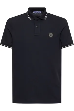 Stone Island Logo Cotton Blend Polo