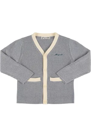BONPOINT Embroidered Cotton Knit Cardigan