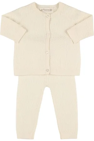 BONPOINT Cotton Blend Knit Cardigan & Pants