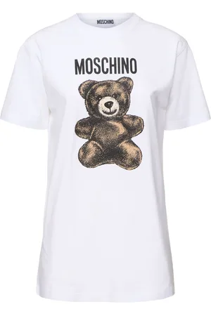 Moschino Logo Printed Cotton Jersey T-shirt