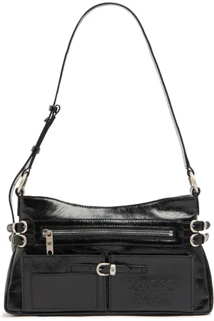 MARGE SHERWOOD Flat Pocket Crinkle Leather Shoulder Bag
