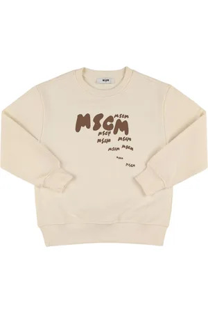 Msgm Logo Printed Cotton Sweatshirt