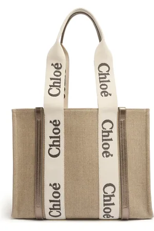 Chloé Medium Woody Canvas Tote Bag