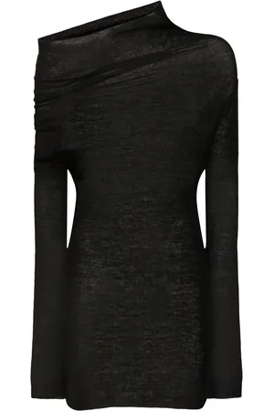 ANN DEMEULEMEESTER Tizziana Drop Shoulder Knit Wool Top