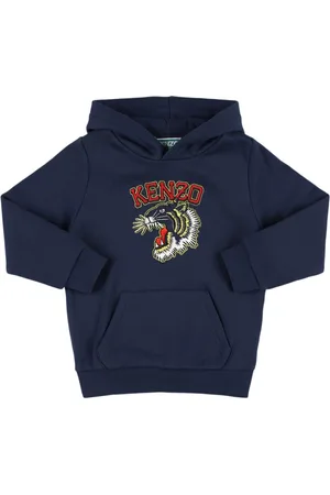 Kenzo Embroidered Cotton Hooded Sweatshirt