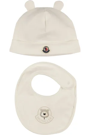 Moncler Logo Cotton Hat & Bib
