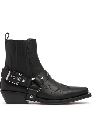 Ganni 60mm Recycled Leather Western Boots