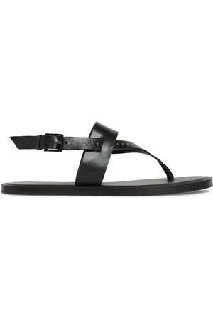 Max Mara 10mm Leather Thong Thong Sandals