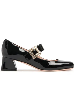 Roger Vivier 45mm Tres Vivier Strass Leather Pumps